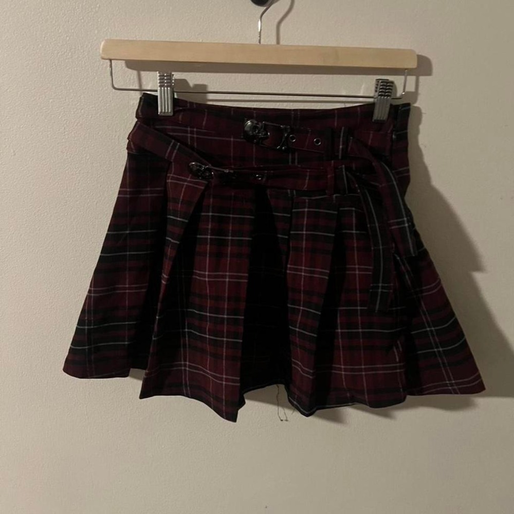 Killstar sable riot mini skirt skull goth punk grunge rave - Picture 2 of 5